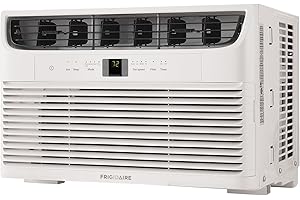 Frigidaire 6,000 BTU Window Air Conditioner and Dehumidifier, 115V, Cools up to 250 Sq. Ft. for Apartment, Dorm Room, Small/Medium Rooms, with Remote Control, White