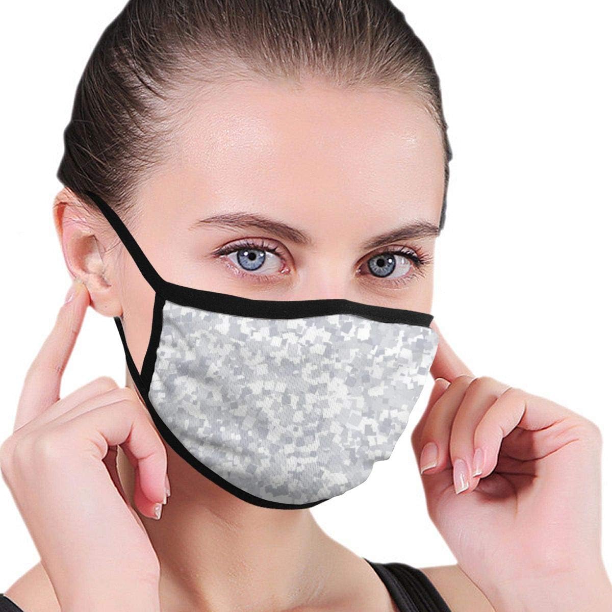 Mask Silver Glitter Texture Washable and Reusable Mouth Mask, Anti Dust Face Mouth Cover Mask