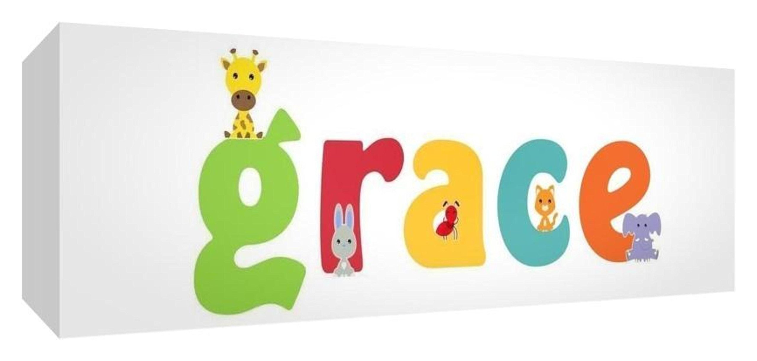 Feel Good Art Grace Gallery Wrapped Nursery Box Canvas with Solid Front Panel (21 x 59 x 4 cm, Medium)