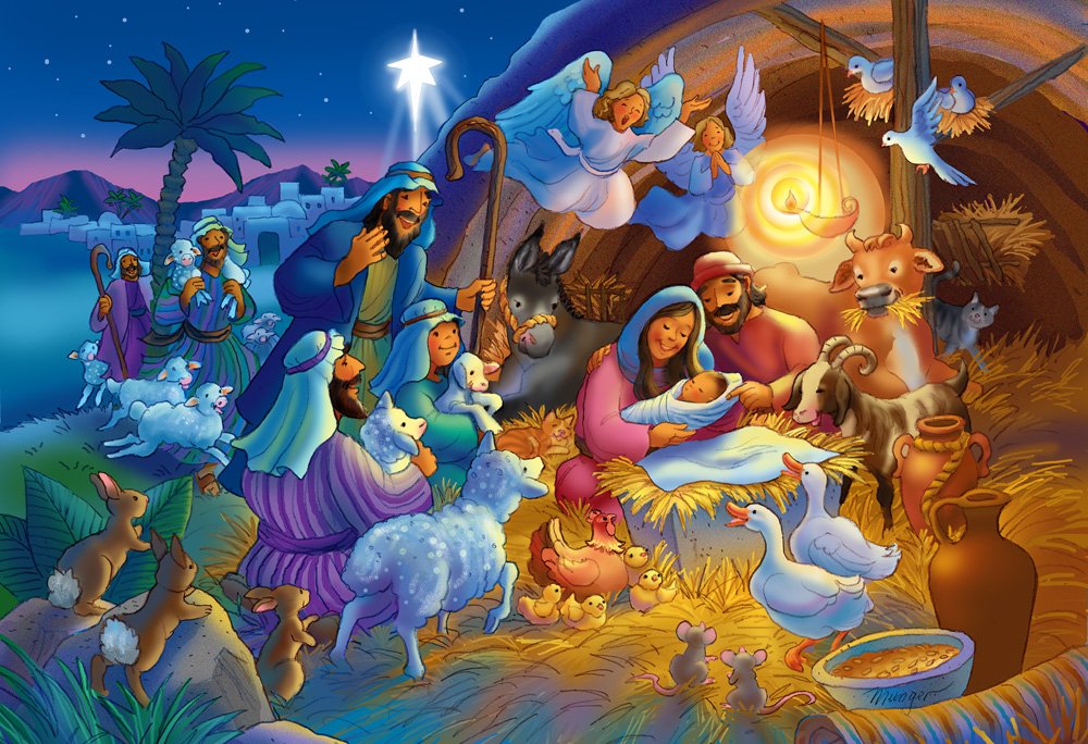 Vermont Christmas Company Heavenly Night Jigsaw Puzzle 100 Piece, Large Pieces Perfect for Kids and Seniors