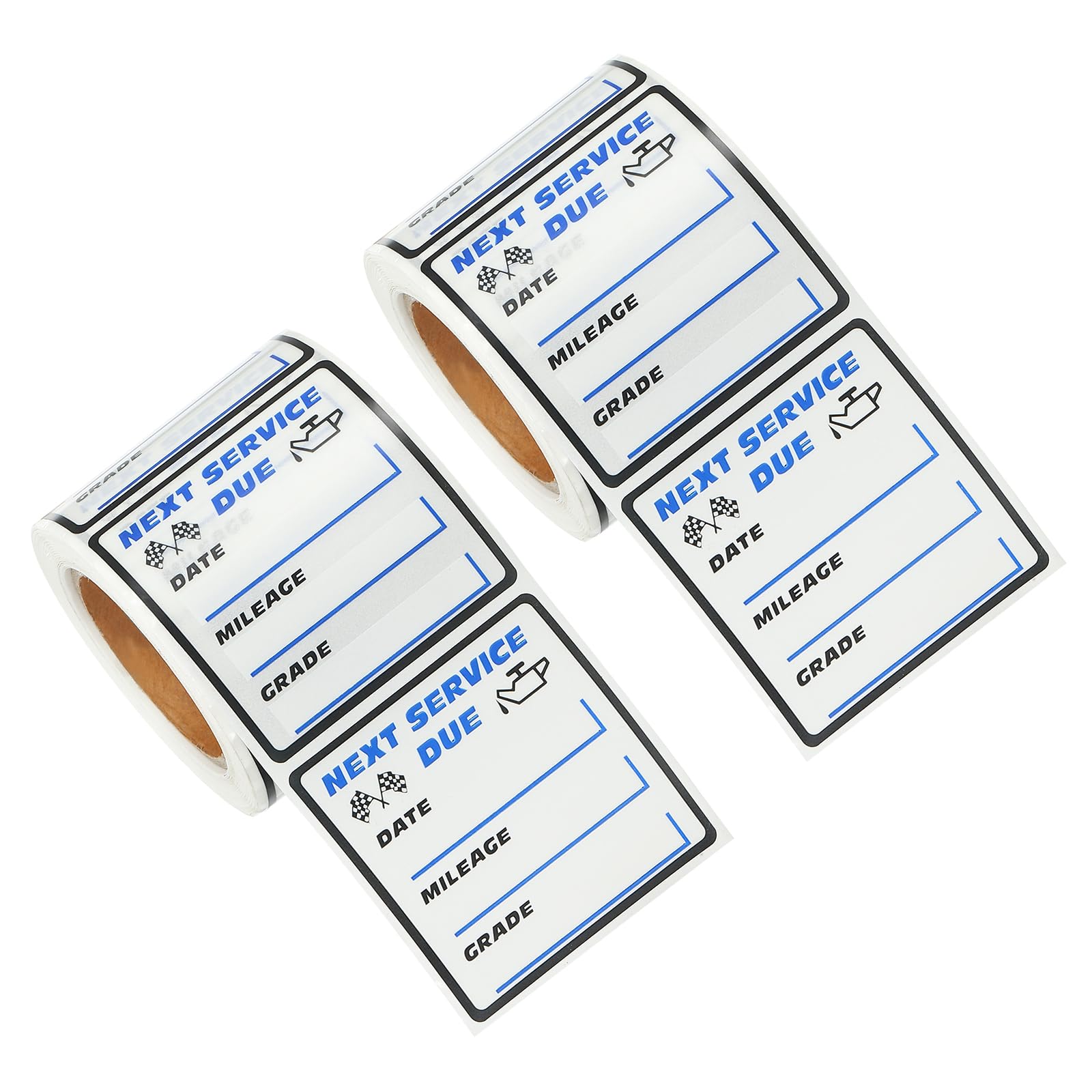 PATIKIL Next Service Due Stickers 2x2 Inch, 500 Pack in 2 Roll Service Reminder Sticker Labels Oil Change Stickers for Car Truck Auto Repair