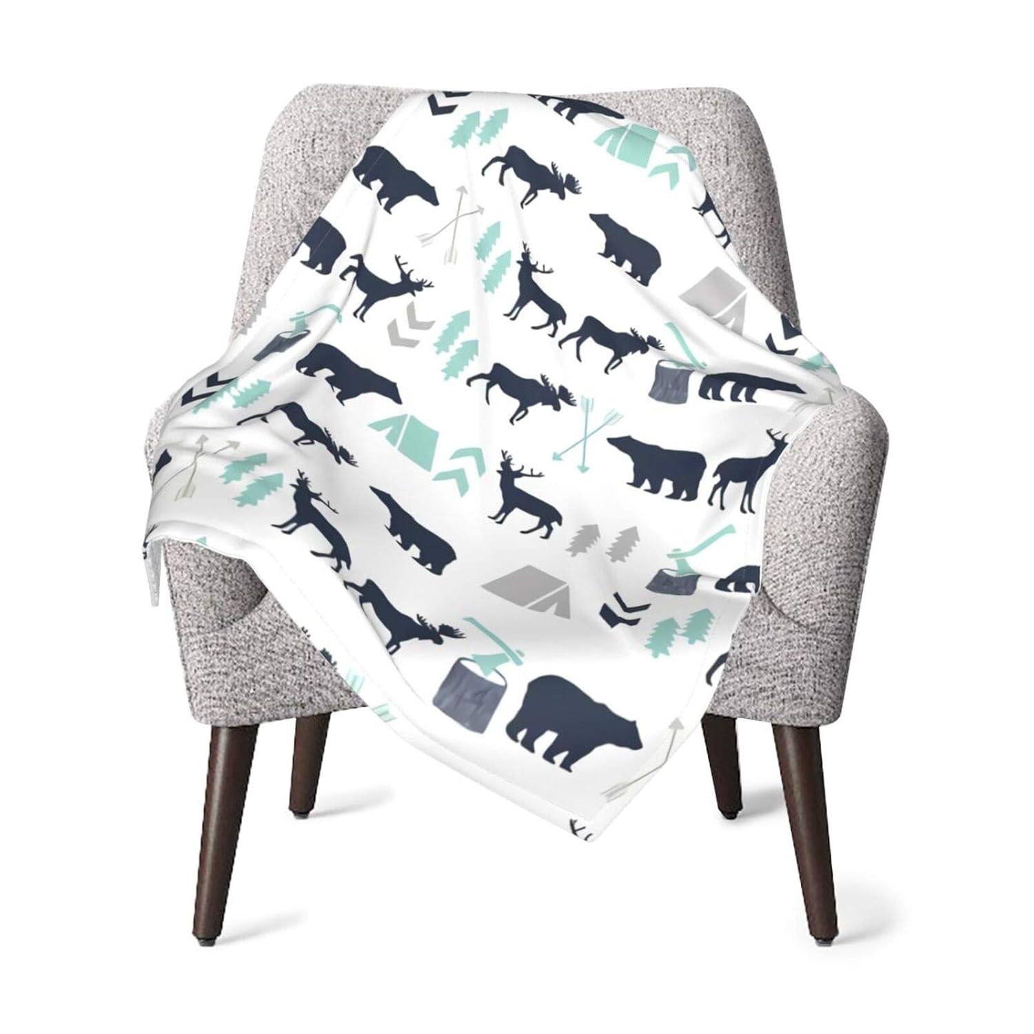 Amazon.com: Baby Blanket Flannel Fleece Soft & Warm Woodland Boys Mint