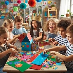 Allgala X-Large Glitter EVA Foam Sheets 12 Pack