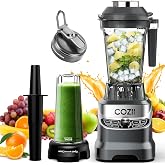 COZII Professional Kitchen Blender 2000W, 64oz Smoothie Blender - 21oz Cup | 7 Presets,8 Speeds Countertop Blender for Smoothies/Ice Crush/Frozen Drinks/Dips/Nut Butter|BPA-Free, Dishwasher Safe - SkGry
