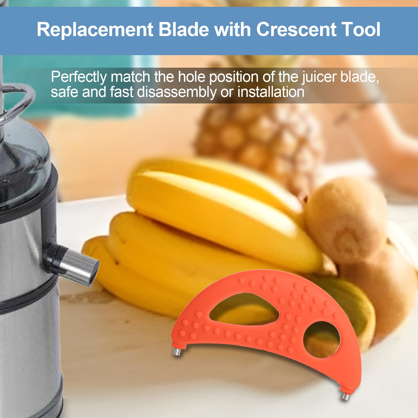 Crescent Tool Compatible with Jack Lalanne Power Juicer CL003AP E1188 E1189 MT1000, Juicer Repalcement Parts, Easy Install Replacement Kit for Home