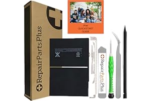 Repair Parts Plus for iPad 7 | 8 | 9 (7th Gen | 8th | 9th) Battery Replacement A1484 Premium Kit (A2197 A2198 A2200 A2270 A2428 A2429 A2430 A2602 | A2603 | A2604 | A2605) + Tools + Adhesive