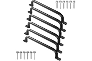 Purife 17 Inch Black Metal Playground Accessories Safety Handles Pack of 6- Playset Grab Handles, Swing Sets Hand Grips, Grab Rail Monkey Bar for Playhouse, Treehouse
