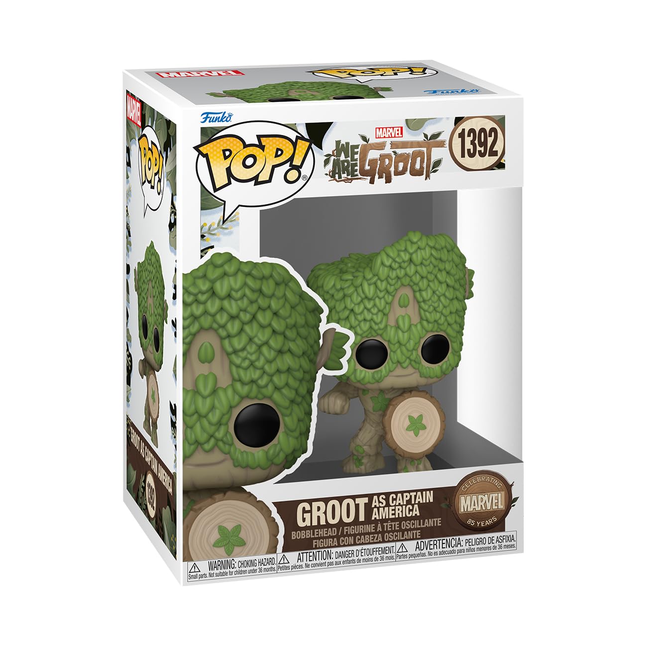 Funko Pop! Marvel: WAG - Captain America - We Are Groot - Collectable Vinyl Figure - Gift Idea - Official Merchandise - Toys for Kids & Adults - TV Fans - Model Figure for Collectors and Display