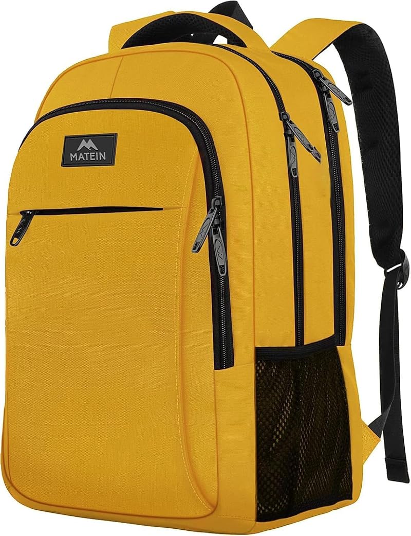 MATEIN Travel Laptop Backpack 15.6 inch Anti Theft Water Resistant Yellow