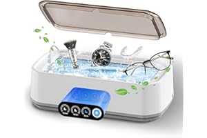 NARELECT Ultrasonic Jewelry Cleaner, 50KHz Ultrasonic Cleaner with 3 Modes & Digital Timer Ultra Sonic Deep Cleaning Machine for Jewelry, Rings, Diamonds, Eyeglasses, Denture, Watches