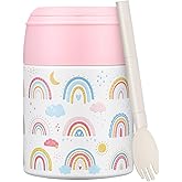 Zenvory 10oz Soup Thermo for Hot Food Kids Insulated Food Jar Container with Spoon Width Mouth Stainless Steel Leak Proof Thermo Lunch Box for School Travel