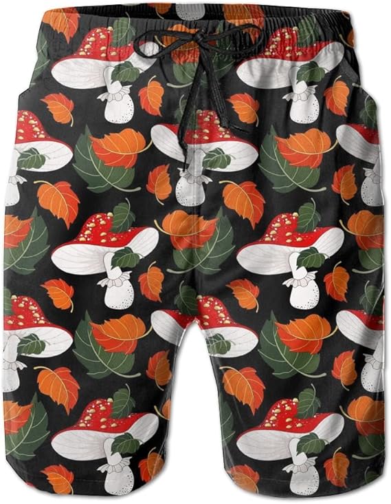 Amazon Co Jp 赤キノコ メンズ サーフパンツ 水陸両用 水着 海パン ビーチパンツ 短パン ショーツ ショートパンツ 大きいサイズ ハワイ風 アロハ おしゃれ 通気 速乾 服 ファッション小物