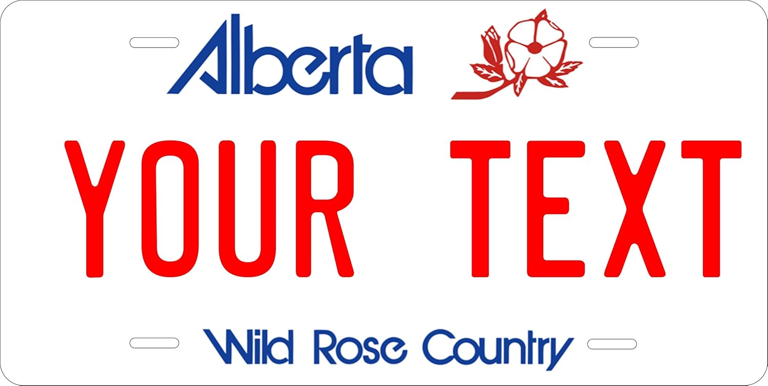 PhotoZoneGa Alberta Canada Novelty Custom Personalized Tag Vehicle Car