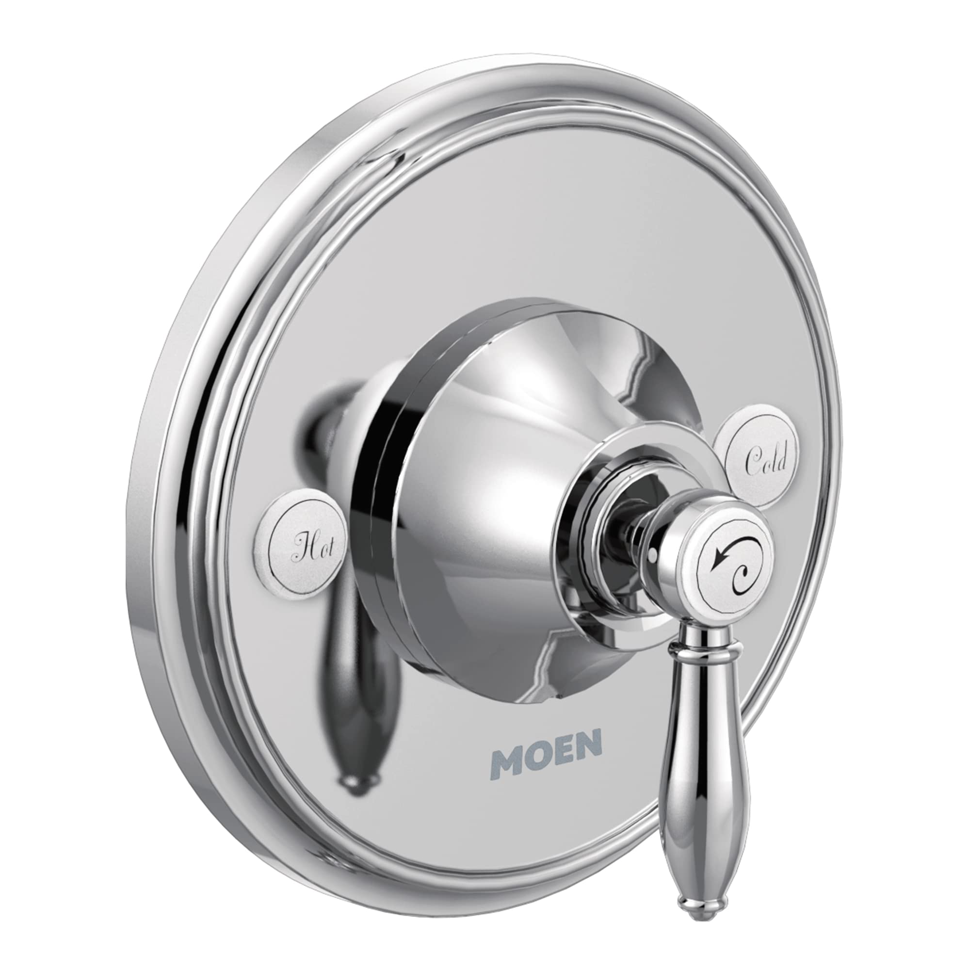 Photo 1 of Moen Weymouth Chrome 1-Handle Posi-Temp Pressure Balancing Valve Trim Kit, Valve Required, TS3210