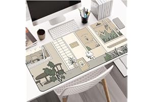 Cute Non-Slip Desk Pad,Cartoon Rabbit Laptop Computer Desk Keyboard Mat, Mouse Pad for Office/Work/Home/Decor 23.6" x 11.8" (