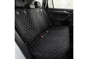 fidozen Waterproof Dog Car Seat Cover with Belt for Back Seat - Washable Pet Protector Accessories for Cars, Trucks, SUVs, an