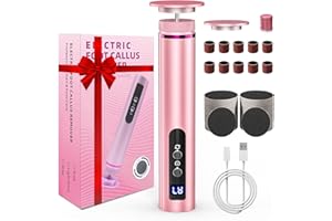 KOKABI Electric Foot Callus Remover: 2-in-1 Rechargeable Foot File with 7 Adjustable Speeds & 1200RPM Power - Replacement Sandpaper Discs - Professional Pedicure Tool for Dead Skin & Calluses Removal