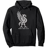 Liverpool England Est. 1207 Colossal Liverbird Grey Print Pullover Hoodie