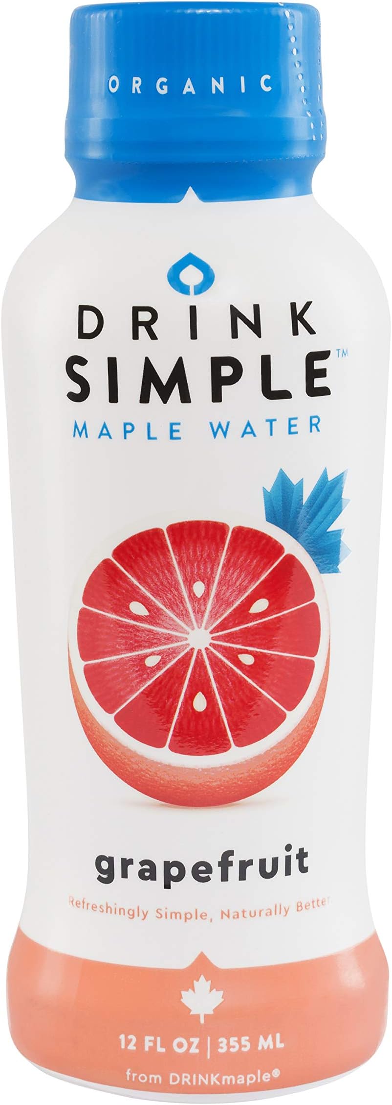 DRINKmaple Grapefruit Maple Water – Organic, Non-GMO, Gluten Free, Vegan Natural Hydration – Low Sugar Coconut Water Alternative – 12 Fluid Ounce (Pack of 12)