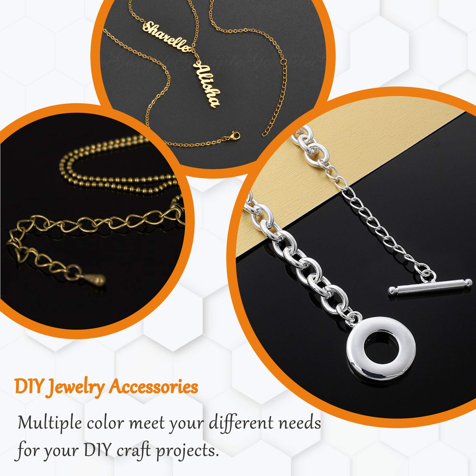 250Pcs Chain Extender for Jewelry Making,Bracelet Chains...