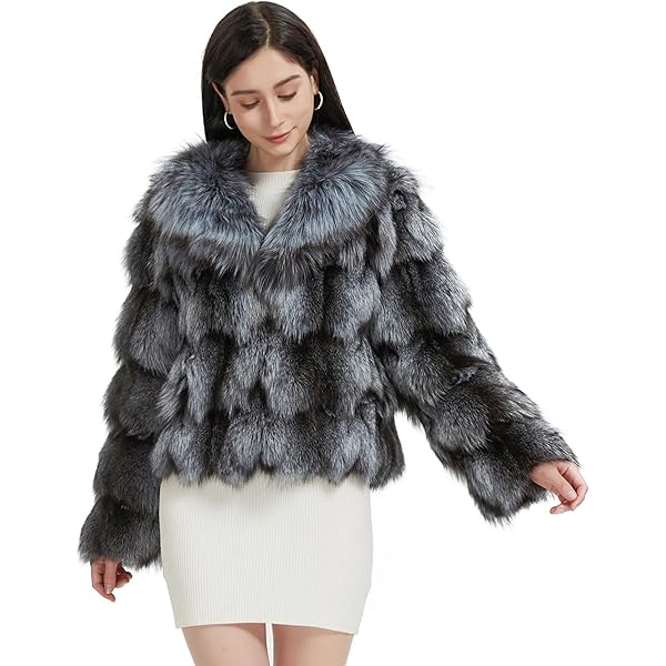 Special Mouton Lamb Fur Coat With Mink Trim Brown at Amazon