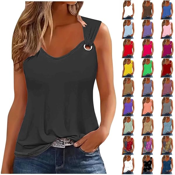Débardeur Femme Extra Long - Col En V - Style Bohème Léger - Pour été, Plage, Tenue Décontractée - 5