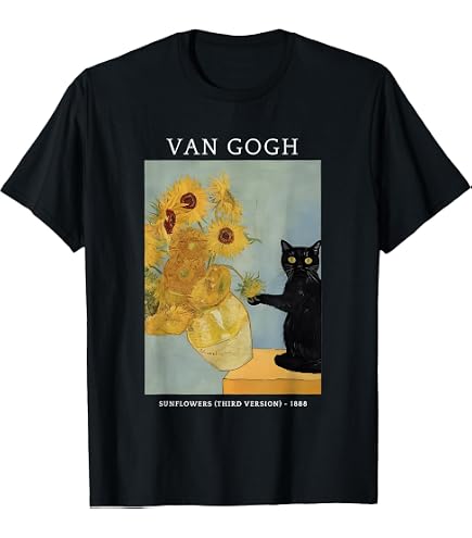 Amazon.com: Gogh Hard Or Go Home T-Shirt - Vincent Van Funny Pun