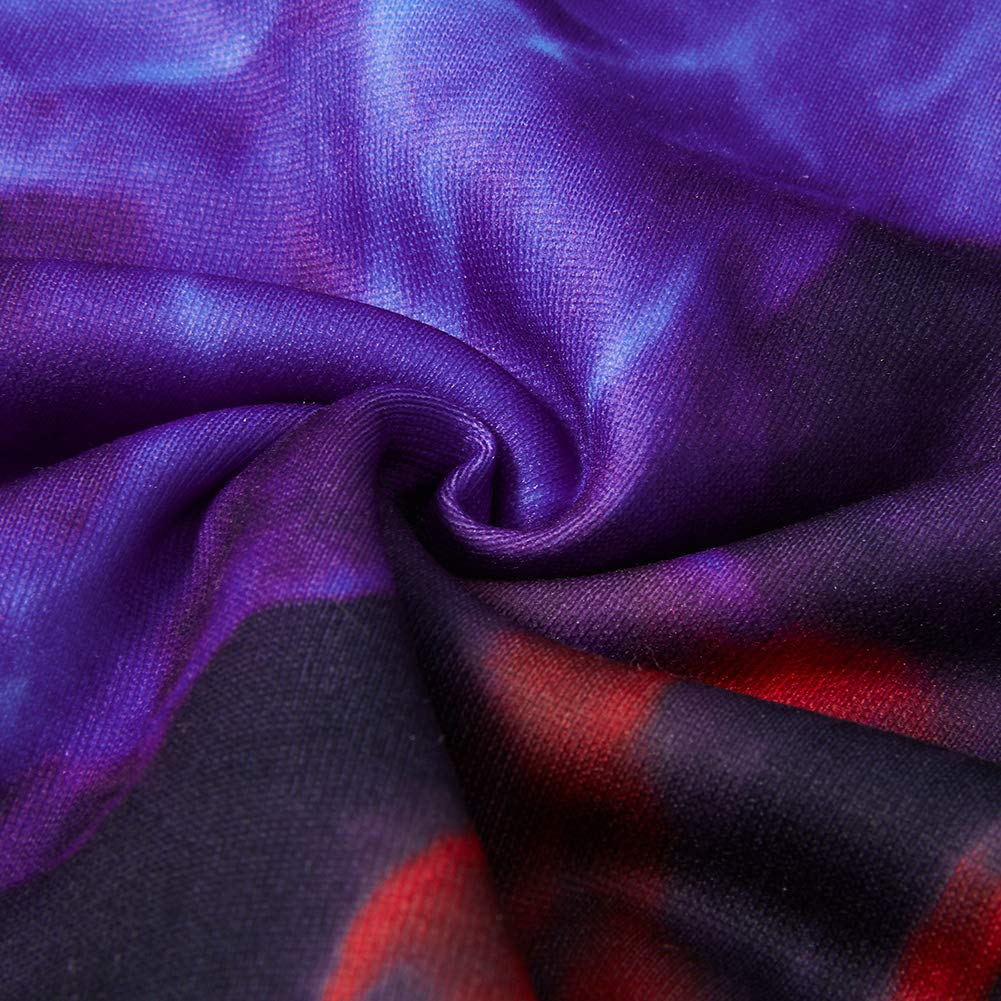 Cool Sweatshirt for Men Women Burning Flame Long Sleeve Front Pouch Drawstring Hoodie Vivid Ice-Fire Smoke-Filled Pattern Decent Roomy Good Red Blue (Ice&Fire,XXL/XXXL)