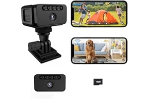 Spy Camera, 3 Modes: WiFi/AP Hotspot/No WiFi, Bextgoo 4K Hidden Camera, Built-in 64GB Memory Card, Camera Surveillance Interi