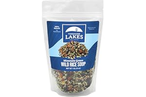 Thousand Lakes Minnesota Wild Rice Soup Mix with Vegetables - 1 pound | Fat Free | 20+ Servings | 100% Natural | Vegetarian