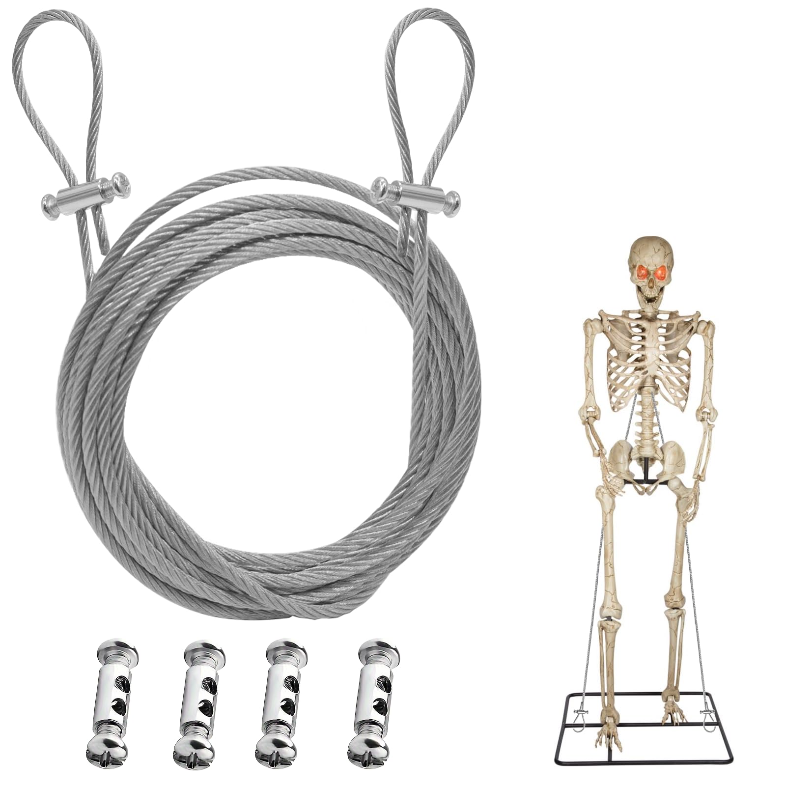 Mua 12ft Skeleton Replacement Accessories, 3mm Diameter Coated ...