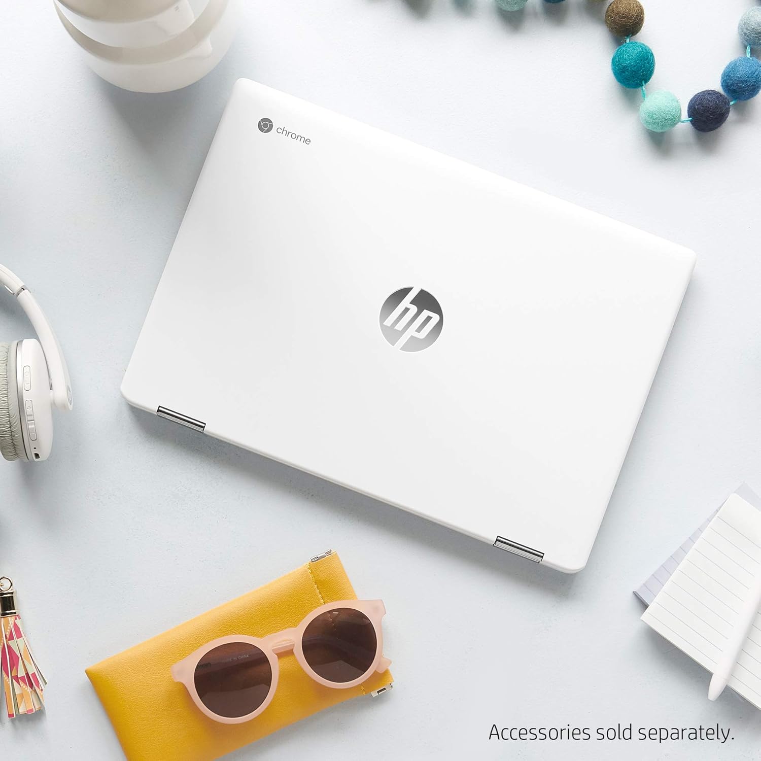 HP 14b-ca0010nr Chromebook X360 14-Inch HD Touchscreen Laptop, Chrome (Ceramic White/Mineral Silver): Computers & Accessories