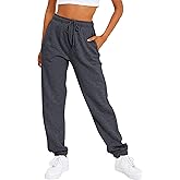 AUTOMET Women's Casual Baggy Fleece Sweatpants