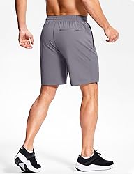 Men's Workout Shorts with Zipper Pockets 7 Inch