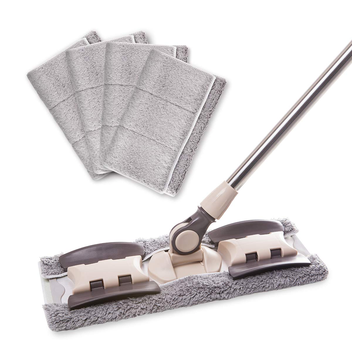 mayshine Professional Flat Floor Mops, 360 Degree Rotatable Aluminum