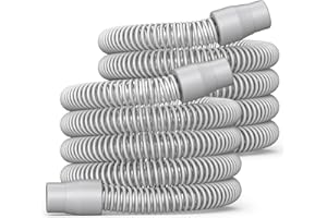 FUNGENETEC 2-pack CPAP Hose, Universal CPAP Tubing - 6 Foot (72") Standard 22mm, Compatible with Most CPAP, BiPAP, and BiLevel Machines, CPAP Supplies, Durable, Flexible, Leakage Free, Gray