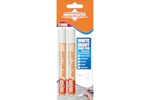 Groutastic White Grout Paint Pen Tile Grout Colorant & Sealer Marker, Quick-Dry, Ideal for Bathroom, Shower, Kitchen Tiles Re