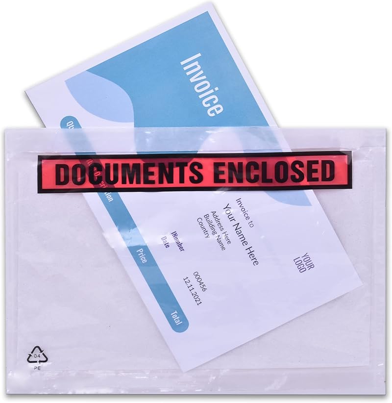 Triplast 500 x A5 Printed Document Enclosed Wallets 225x165mm