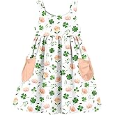 Kimoda Little Girls Summer Sleeveless Dress Toddler Print Casual Sundress 2-7 Years