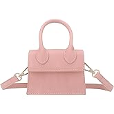 nodeber Mini Crossbody Bag for Women Girls Synthetic Leather Flap Purse Styling Top-Handle Clutch Handbag