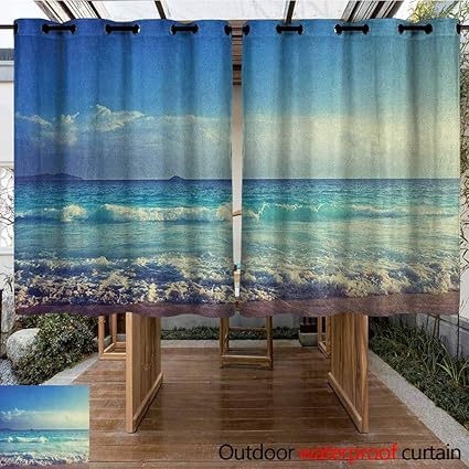 Amazon Com Andytours Outdoor Window Curtains Ocean Tropical