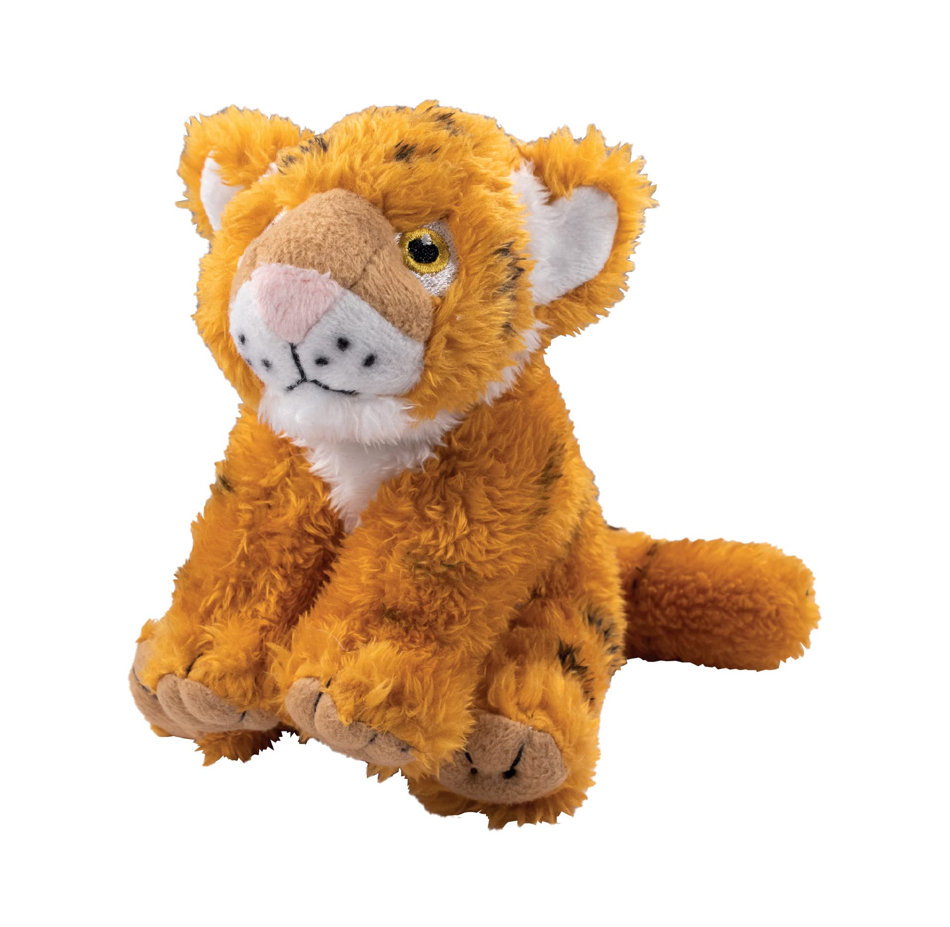 EcoBuddiez - Tiger from Deluxebase. Small Soft Plush Animals made from Recycled Plastic Bottles. Eco-Friendly Cuddly Gift for Kids and Cute Stuffed Animal Toy for Toddlers.