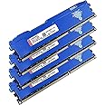 Yongxinsheng DDR3 32GB Kit (8GBx4) Desktop RAM 1600MHz PC3-12800 UDIMM Non-ECC Unbuffered 1.5V 2Rx8 Dual Rank 240 Pin CL11 PC Computer Memory Upgrade Module (Blue)