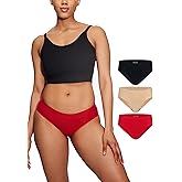 STRAWBERRY WEEKS LEAKPROOF2.0 Seamless Bikini Period Underwear for Women | Period Panties Holds 6 Tampons | Mild Incontinence Leak Proof Underwear (S/M,3-Multicolor)