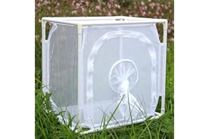 RESTCLOUD Monarch Butterfly Habitat Cage, Outdoor Insect Mesh Cage Terrarium 16" x 12" x 16"