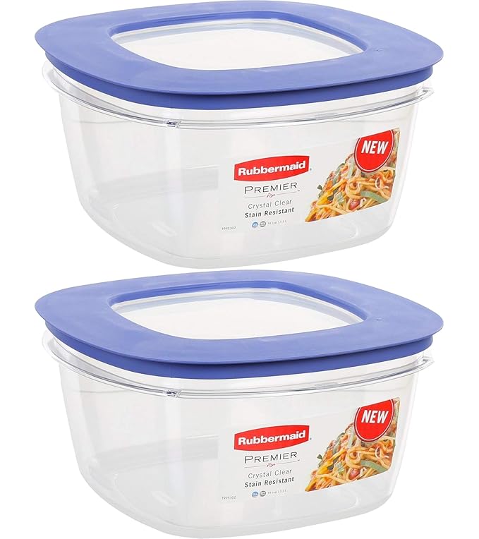 Rubbermaid Premier Food Storage Container, 14 Cup, Purple, Pack of 2 Review