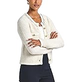 Derek Lam 10 Crosby Womens Zaria Plush Knit Embellished Cardigan Jacket