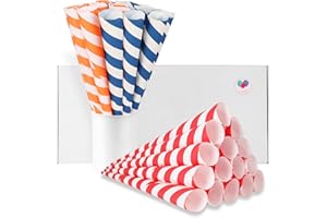 Premium Cotton Candy Cones 50 Pack Parade Theme - Candy Park Multicolor Paper Cones in Kraft Box - For Cotton Candy Machines & Candy Floss Sugar - Celebrations & Party Supplies