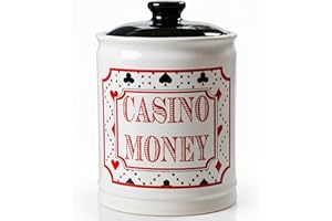 Cottage Creek Jars | Casino Money Piggy Bank, Ceramic Slot Machine Coin Bank for Women, Men, Friends | Gambling Gift Ideas for Poker Players and Casino Lovers