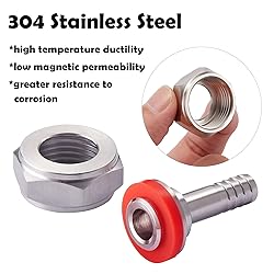 LitKiwi 4PCS Keg Coupler Barb Connector,Stainless
